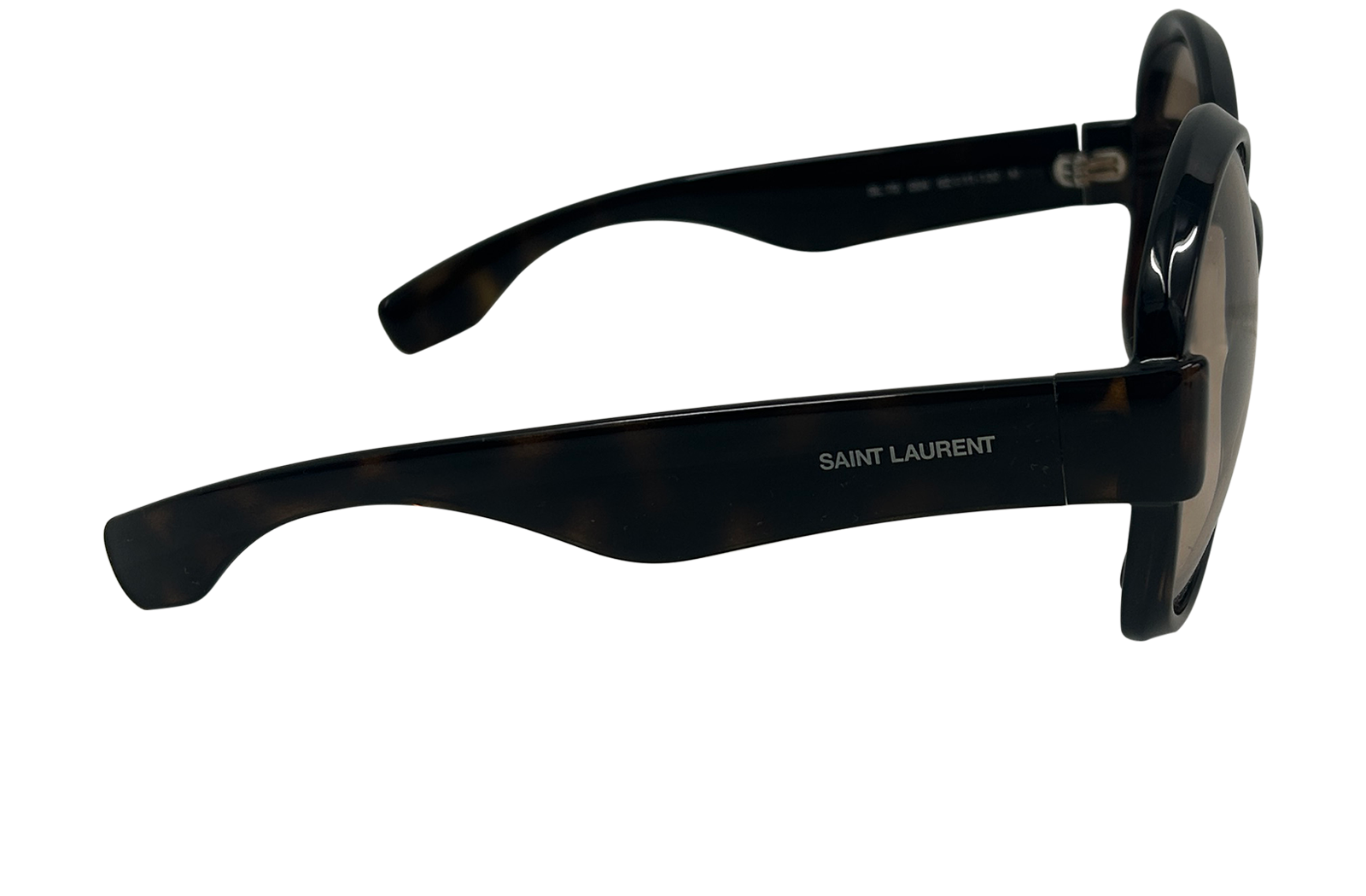 Saint Laurent Gafas Sol Graduadas Redondas, 100&euro;, Accesorios, Marrón, Tafetán - Acetato, Vista lateral